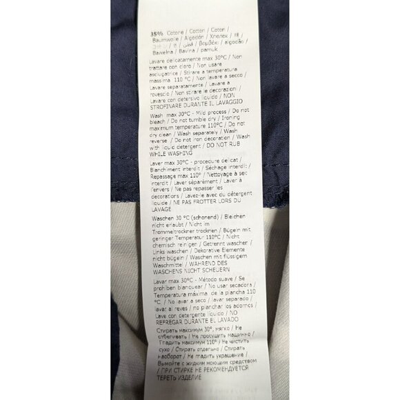 Liu Jo Pants Milano Cropped Polka Dot Whimsy Navy Blue/White Size 29 NWT - Picture 10 of 12